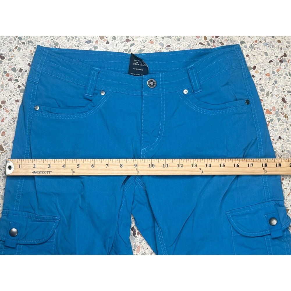Kuhl Vintage Patina Dye Women's Straight Leg Cargo Blue Pants Size 6 Reg - Picture 6 of 11